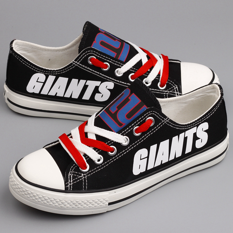 Women's New York Giants Repeat Print Low Top Sneakers 005